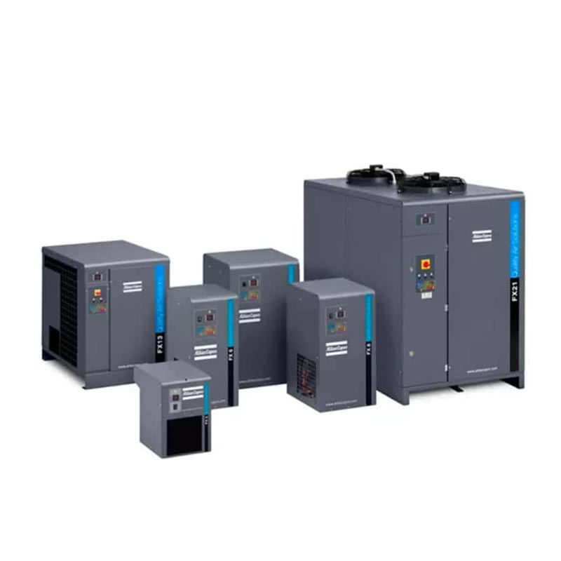 Atlas Copco F285 ریفریجرینٹ ایئر ڈرائر 17.1 M3 فی کم از کم حقیقی صنعتی کمپریسڈ ایئر ڈرائر 16Bar