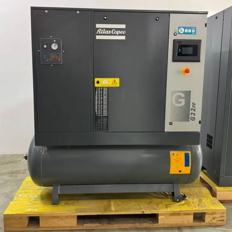 اٹلس Copco G22FF 22kW 30HP تیل انجکشن شدہ روٹری سکرو ایئر کمپریسر صنعتی مینوفیکچرنگ کے لیے
