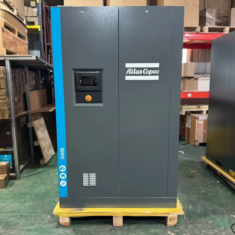 Atlas Copco GA55 55kW 75HP آئل انجیکٹڈ سکرو ایئر کمپریسر اوریجنل