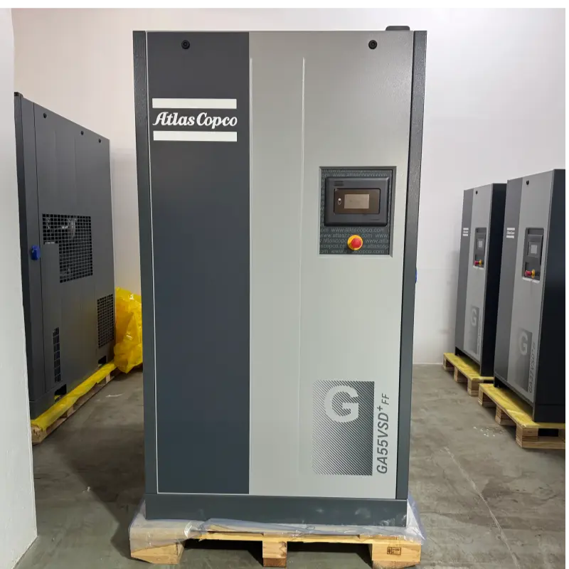 اٹلس کوپکو GA55VSD+FF 55kW 75HP تیل انجکشن شدہ سکرو ایئر کمپریسر صنعتی کے لیے اصل