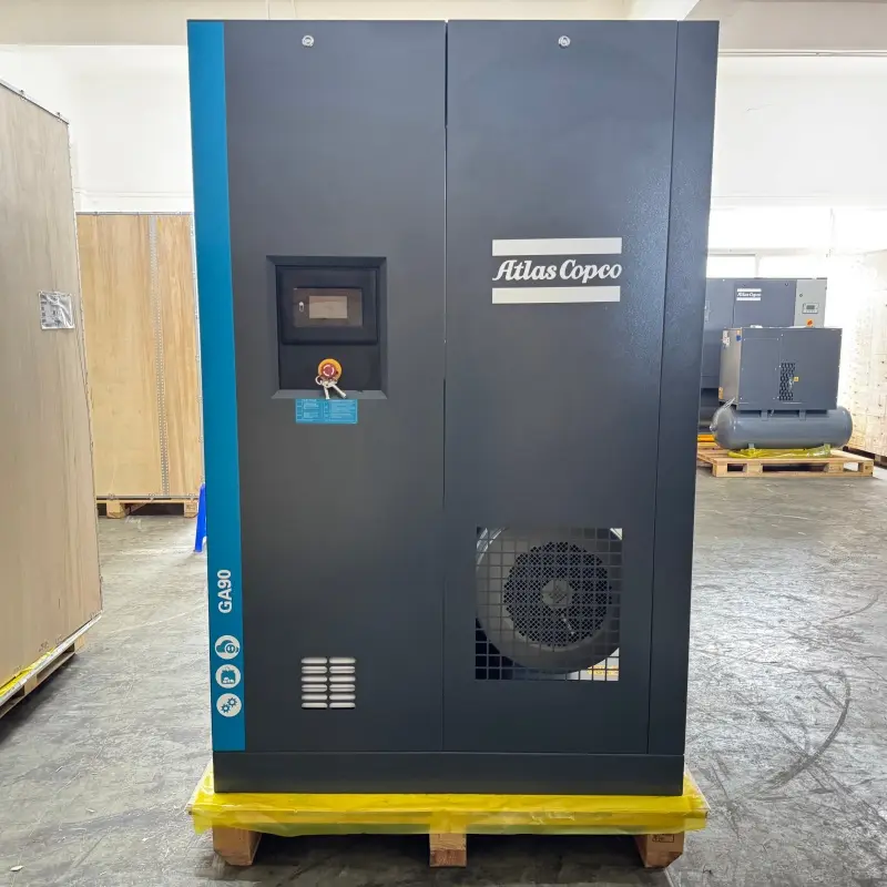 Atlas Copco GA90 90 kW 125 HP تیل انجکشن شدہ روٹری سکرو کمپریسر حقیقی