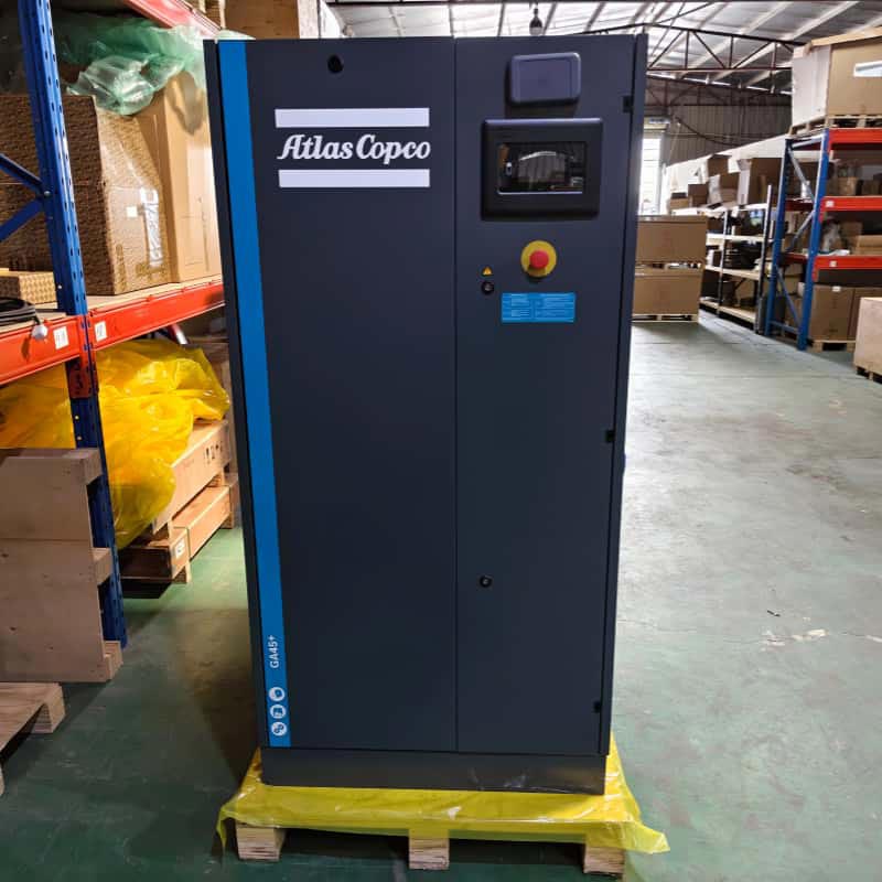 اٹلس کوپکو اسٹیشنری روٹری سکرو ایئر کمپریسرز GA45+ چکنا ہوا AC پاور 380V/ 400V 45KW